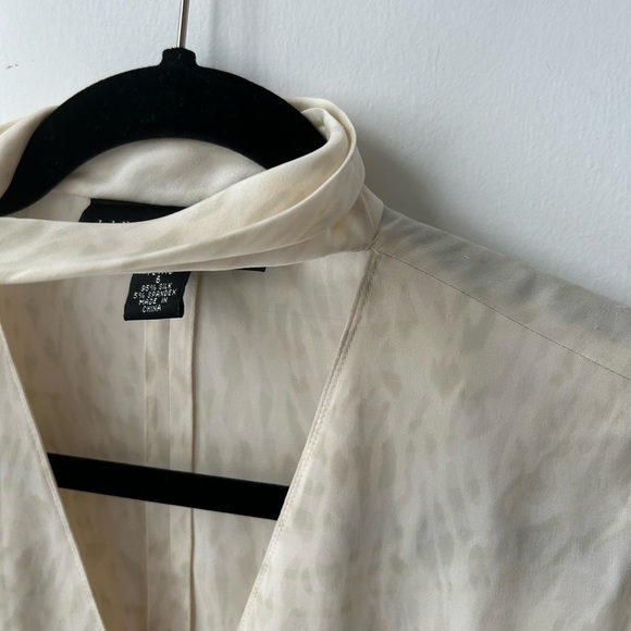 Vintage Ivory silk Chiffon Bow Blouse Linda Allard - Picture 7 of 15